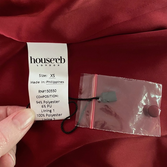 NEW House of CB Sebille Dress Blood Red XS - Picture 15 of 17